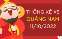 Thống kê xổ số Quảng Nam ngày 11/10/2022 thứ 3 hôm nay